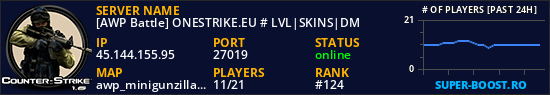 [AWP Battle] ONESTRIKE.EU # LVL|SKINS|DM