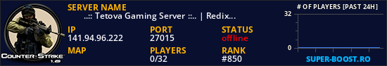 ♻     ..:: Tetova Gaming Server ::.. | Redix-hosting.com