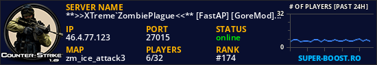 **>>XTreme`ZombiePlague<<** [FastAP] [GoreMod] [FastDL]