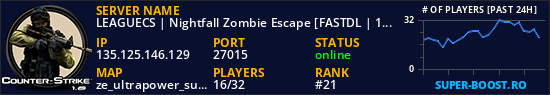 LEAGUECS | Nightfall Zombie Escape [FASTDL | 1000 FPS]