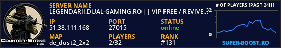 LEGENDARII.DUAL-GAMING.RO || VIP FREE / REVIVE MODE