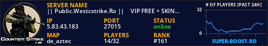 || Public.Westcstrike.Ro || VIP FREE + SKINS WEAPONS