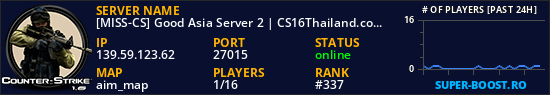 [MISS-CS] Good Asia Server 2 | CS16Thailand.com