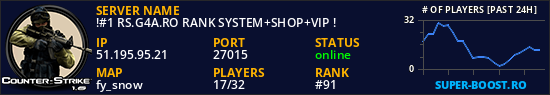 !#1 RS.G4A.RO RANK SYSTEM+SHOP+VIP !