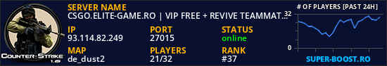 CSGO.ELITE-GAME.RO | VIP FREE + REVIVE TEAMMATES ::..