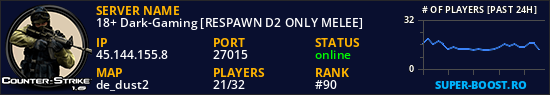 18+ Dark-Gaming [RESPAWN D2 ONLY MELEE]