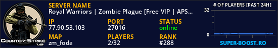 Royal Warriors | Zombie Plague [Free VIP | APSave | FDL]
