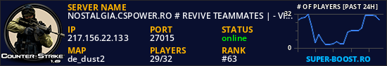 NOSTALGIA.CSPOWER.RO # REVIVE TEAMMATES | - VIP FREE