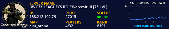 UWC3X.LEAGUECS.RO #Warcraft III [75 LVL]
