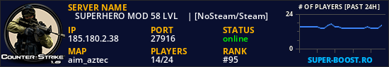 SUPERHERO MOD 58 LVL  | [NoSteam/Steam]