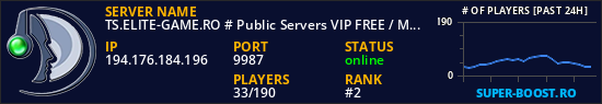 TS.ELITE-GAME.RO # Public Servers VIP FREE / Mix NON-STOP