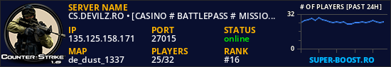 CS.DEVILZ.RO • [CASINO # BATTLEPASS # MISSIONS # SKINS]