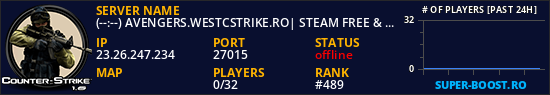 (--:--) AVENGERS.WESTCSTRIKE.RO| STEAM FREE & VIP FREE