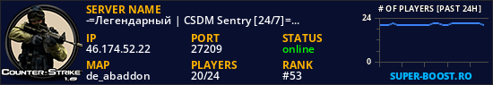 -=Легендарный | CSDM Sentry [24/7]=-
