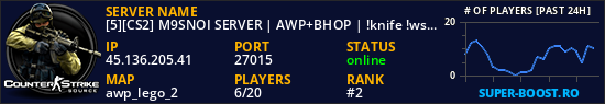 [5][CS2] M9SNOI SERVER | AWP+BHOP | !knife !ws !gloves