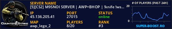 [5][CS2] M9SNOI SERVER | AWP+BHOP | !knife !ws !gloves