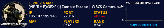 [VIP TIME(x3EXPs)] Zombie Escape | WBCS Community/Techline Gaming