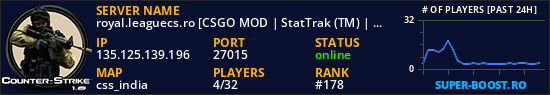 royal.leaguecs.ro [CSGO MOD | StatTrak (TM) | Free VIP | Casino | Music]