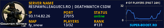 RESPAWN.LEAGUECS.RO | DEATHMATCH CSDM